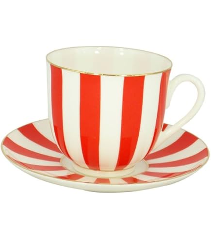 Amazon.com | Gracie China Shop Grace Teaware Red and White Scallop